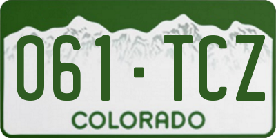 CO license plate 061TCZ