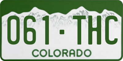 CO license plate 061THC