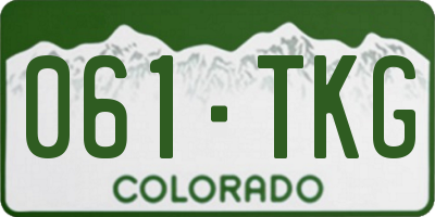 CO license plate 061TKG