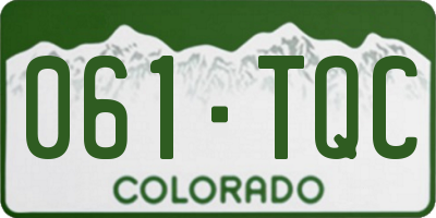CO license plate 061TQC