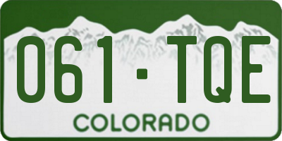 CO license plate 061TQE