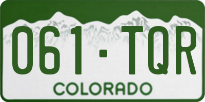 CO license plate 061TQR