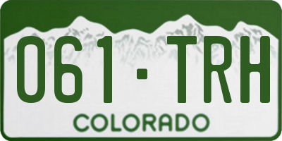 CO license plate 061TRH