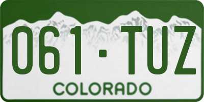 CO license plate 061TUZ