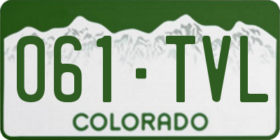 CO license plate 061TVL