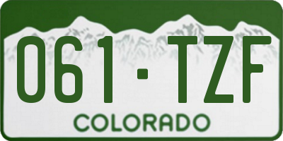 CO license plate 061TZF