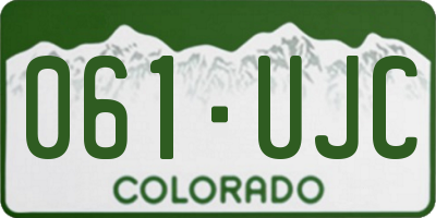 CO license plate 061UJC