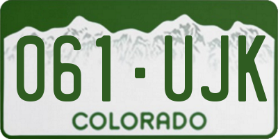CO license plate 061UJK