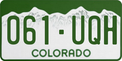 CO license plate 061UQH