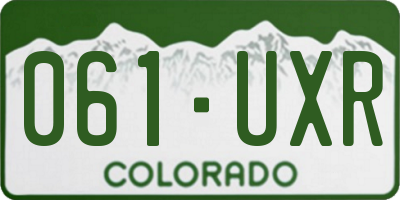 CO license plate 061UXR