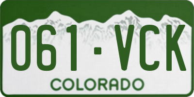 CO license plate 061VCK