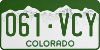 CO license plate 061VCY