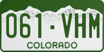 CO license plate 061VHM