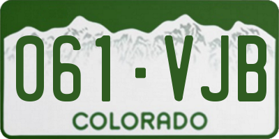 CO license plate 061VJB