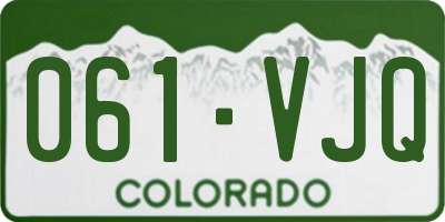 CO license plate 061VJQ