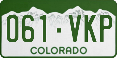 CO license plate 061VKP