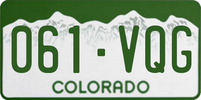 CO license plate 061VQG