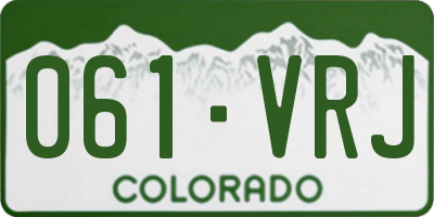 CO license plate 061VRJ