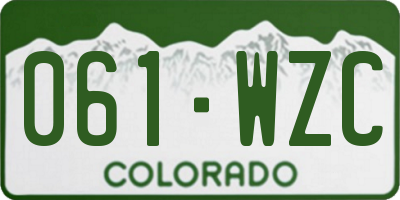 CO license plate 061WZC