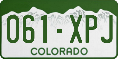 CO license plate 061XPJ
