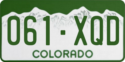 CO license plate 061XQD