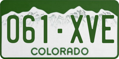 CO license plate 061XVE