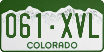CO license plate 061XVL