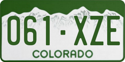CO license plate 061XZE