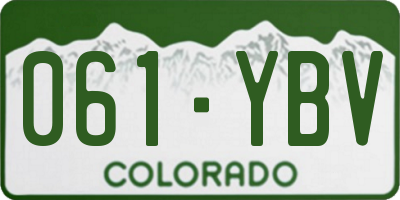 CO license plate 061YBV