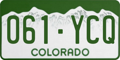 CO license plate 061YCQ