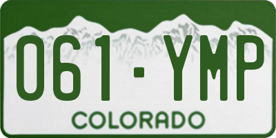 CO license plate 061YMP