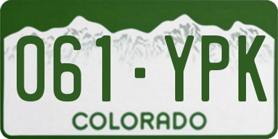 CO license plate 061YPK