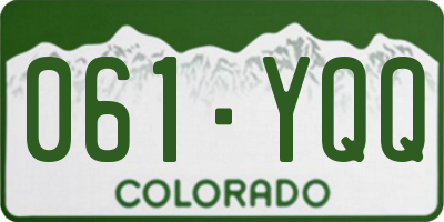 CO license plate 061YQQ