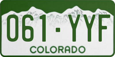 CO license plate 061YYF