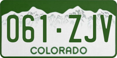 CO license plate 061ZJV