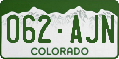CO license plate 062AJN