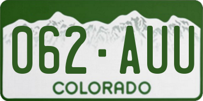 CO license plate 062AUU