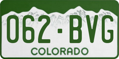 CO license plate 062BVG