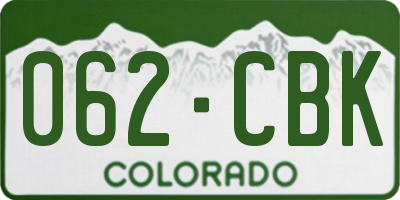 CO license plate 062CBK