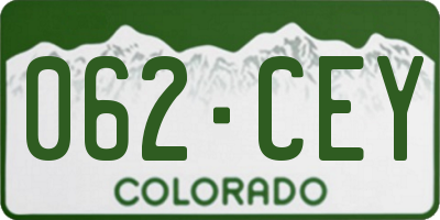 CO license plate 062CEY