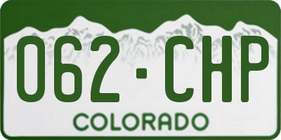CO license plate 062CHP