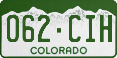 CO license plate 062CIH