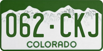 CO license plate 062CKJ