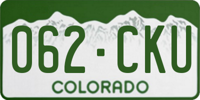 CO license plate 062CKU