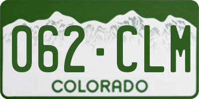 CO license plate 062CLM