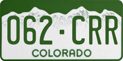 CO license plate 062CRR