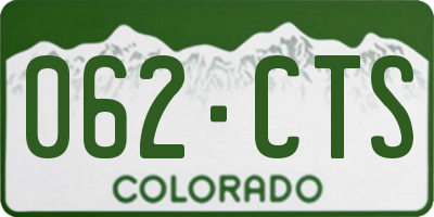 CO license plate 062CTS