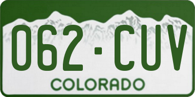 CO license plate 062CUV