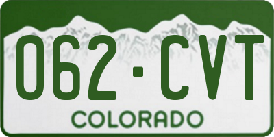 CO license plate 062CVT