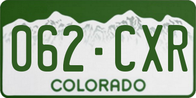 CO license plate 062CXR